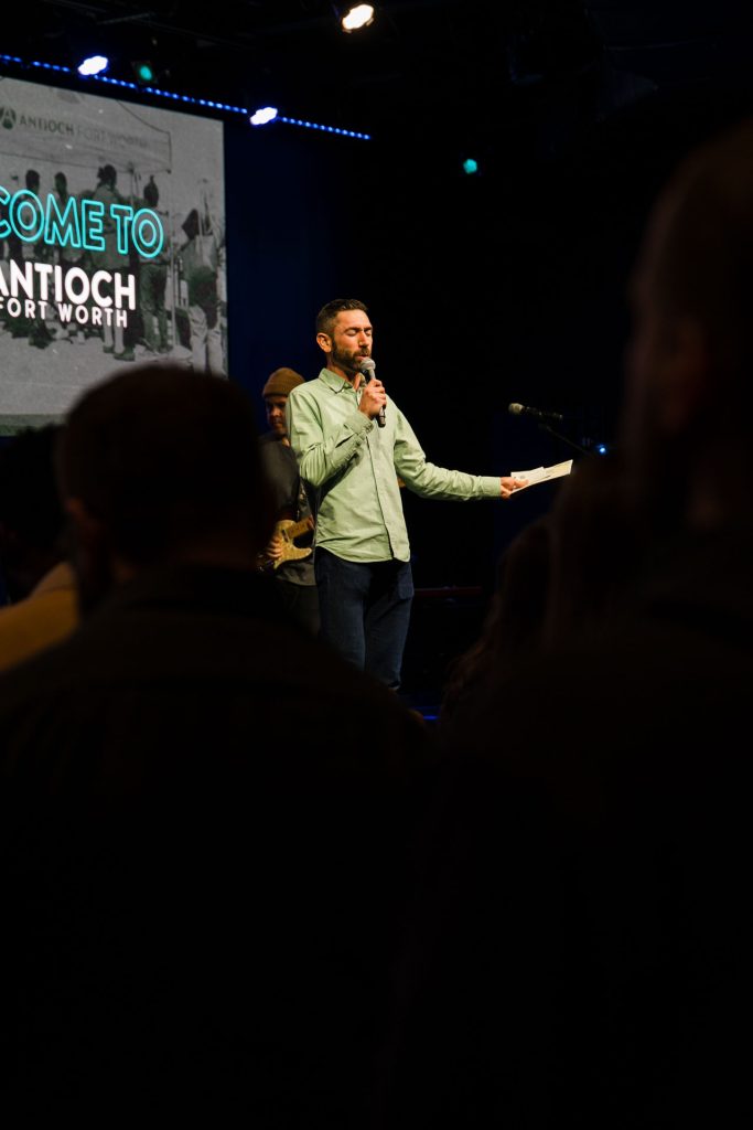 Lead pastor speaking at Antioch Fort Worth in Fort Worth, Texas.
