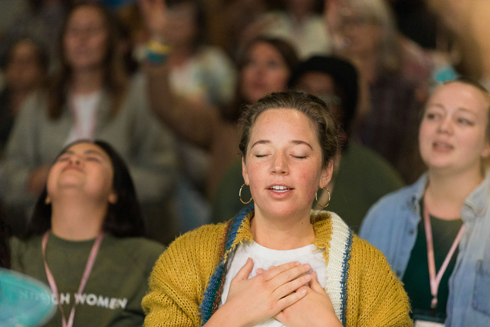Women's prayer at Antioch Fort Worth in Fort Worth, Texas.